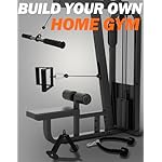 Fitarc Cable Machine Attachment Set for Gym & Home Workouts, LAT Pulldown Attachments with Non-Slip Grips, Black - Image 4