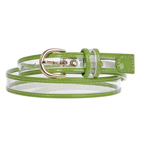 Women's 1" (25 mm) Color-Trimmed Patent Leather Transparent Clear Jelly Belt2