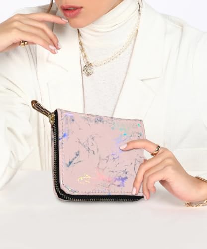 Image of Women Small Purse Zip Purse for Ladies Wallet for Women (Pink)