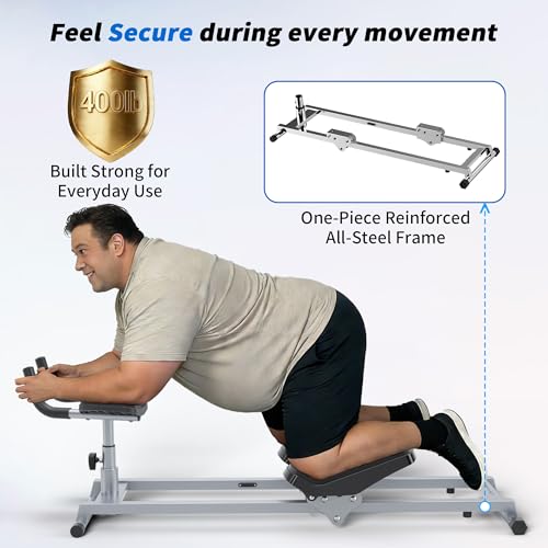 Image of seanleecore Crawl & Spine Twist and Stretch Trainer - Full Body Low-Impact Cardio Machine with Adjustable Hand Grips, Knee Support & Steel Frame | Home Gym Equipment