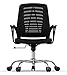 RAC TLV-T27 Silla de Oficina Giratoria Escritorio Ruedas Despacho Estudio-Negra, Normal