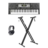 Fame G-300 Keyboard Set, 61 Tasten, Leicht Gewichtet, Digital, Stylearranger, 633 Sounds, 220 Styles, 128-fache Polyphonie, Inklusive Kopfhörer und Ständer