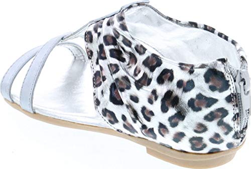 Girls Fashion Glitter Leopard Flat Sandals3