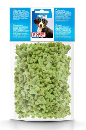 HAPPET® Leckereien für Hunde DB07 - Pfefferminzkekse mit 500g Würfel - Frischer Atem und gesunde Zähne - leckere Bisse für Hunde aller Rassen - Ideal zum Belohnen und täglichen Gebrauch