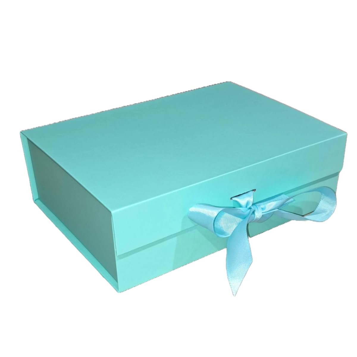 25 x Gift Boxes Teal Blue With Faux Silk Ribbon 260x190x80mm For Birthday Party Anniversary Wedding Christening Vintage Magnetic Favour Box Gifts