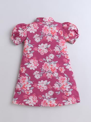 Image of The Magic Wand Printed Dresses for Kids Baby Girls, Fancy Stylish Knee Length One Piece Midi Frocks for Girls, Casual Dress for Summer Season