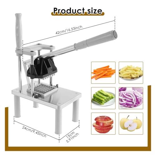 Cortador de frituras de acero inoxidable para frutas y verduras miniatura 6
