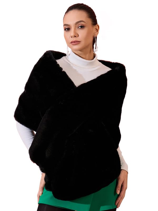 inweave Black Long Faux Cape-picture-50
