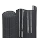 Produktbild Lospitch PVC Sichtschutzmatte Balkon, Balkonverkleidung Bambuszaun, Wetterfest UV-beständig, Sichtschutz für Garten Terrasse Balkonumrandung mit verstärkten Lamellen, Grau, 80 x 300 cm, Kürzbar