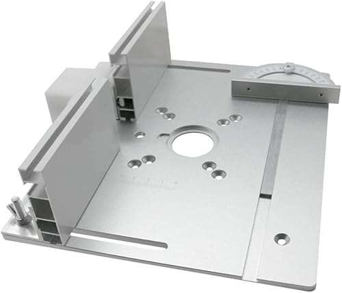 Placa de inserción de mesa de enrutador Aleación de aluminio Fresado de madera Flip Board Máquina de recorte Grabado Herramienta auxiliar Bancos de