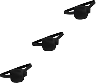 LALAFINA 9 Peças Máscara De Olho Único Óculos Tapa-Olho Preto Para Adultos Óculos Infantis Tapa-Olhos Elásticos Tapa-Olhos Para Olhos Preguiçosos Tapa-Olhos 3D Tapa-Olhos Para