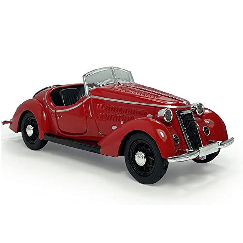 Image of Scale Vintage Toy Car Diecast Metal Vintage Model Car for Kids Light Sound Pull Back Openable Door Toy