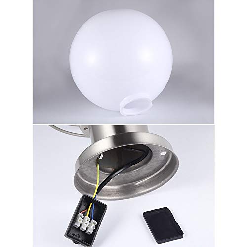 Luces LED de columna de jardín impermeables con acero inoxidable y soporte E27 estable 2