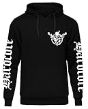 UGLYSHIRT Hardcore Herren Kapuzenpullover | Musik Hardstyle Pullover Gabber Hardcore-Techno Hoodie | M5 Schwarz (L)