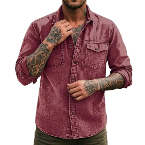Chemise homme manche longue décontractée coupe régulière pour le travail et le quotidien