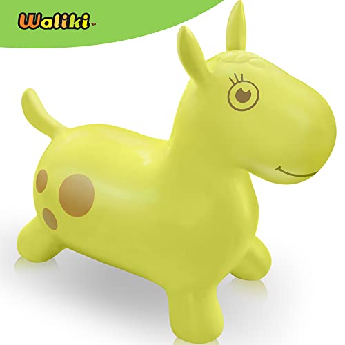 WALIKI Yellow Bouncy Horse for Kids | Inflatable Hopping Horse Ride-On Toy with Pump | Fun Gift for Boys Ages 1, 2, and 3 | Balance & Coordination Hopper Toy for Indoor/Outdoor Play - Image 6
