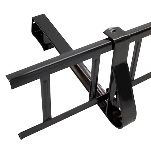 Decket Schneegitter 1,2 m x 200 mm Typ D, Schneeschutz für Dach, Komplettes Set mit 1x 1,2 m Schneefanggitter, 2x Schneefanggitterstützen & 4x Verbindern, Schneefangsystem aus Stahl, Schwarz