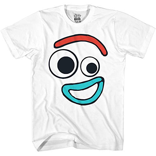 Disney Pixar Toy Story Forky Big Face Graphic T-Shirt Googly Eyes Cosplay Tee(Forky Large)