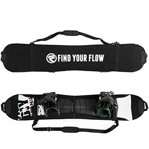 WEALTHY73 Portable Snowboard Bag Veneer Elastic Board Bag SBR Elastic Material Protective Cover Wear-Resistant Waterproof Anti-Bump,Black,150CM