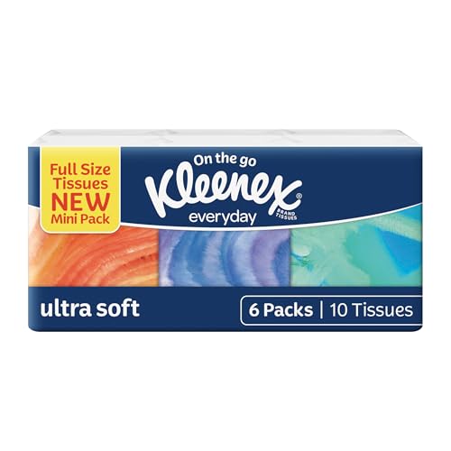 Kleenex Ultra Soft Pocket 3 Ply Facial Tissues (6 x 10 Pack)