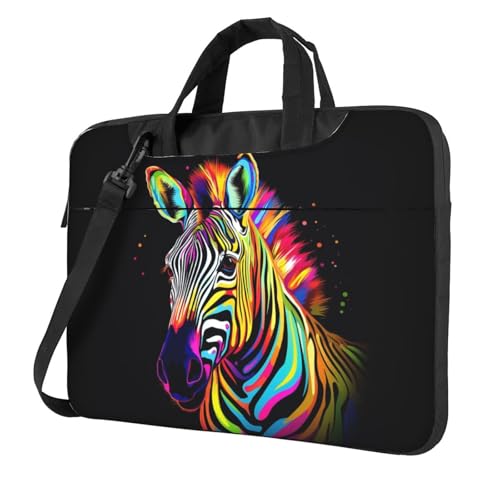 Bolsa para laptop 13 pulgadas con estampado de cebra impermeable miniatura 1