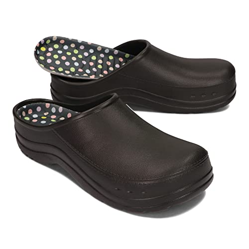 BeComfy Damen Herren Eva Clogs Bequeme Ultraleichte Gartenschuhe 35-46 EU (Schwarz, 40)