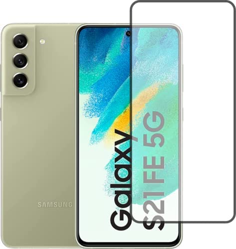 Image of DD SON Tempered Glass Screen Protector Compatible For Samsung Galaxy S21 FE 5G 11D) Smartphone With Edge To Edge Coverage And Easy Installation Kit,Black