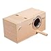 YJJKJ Pet Wood Parakeet Budgie Cockatiel Breeding Nesting Bird Avery Cage Box (L)