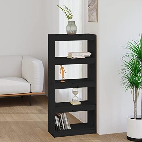 Susany Book Cabinet Room Divider Bookcase Room Partition Storage Unit Display Shelf Home Living Room FurnitureConcrete Grey 60x30x72 cm