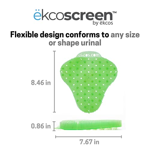 Diversey - Eks-2G-12 Ekcoscreen 60 Day Premium Anti-Splash Urinal Screen, 7" X 7" Green/Green Apple (12 Pack) #TOP4