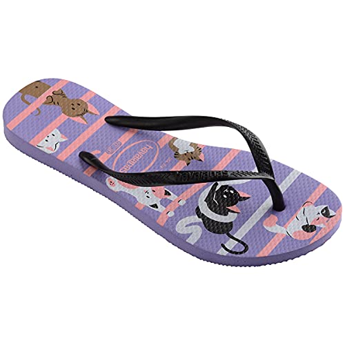 Chinelo Slim Pets, Havaianas, Feminino, Roxo Paisley, 37/38