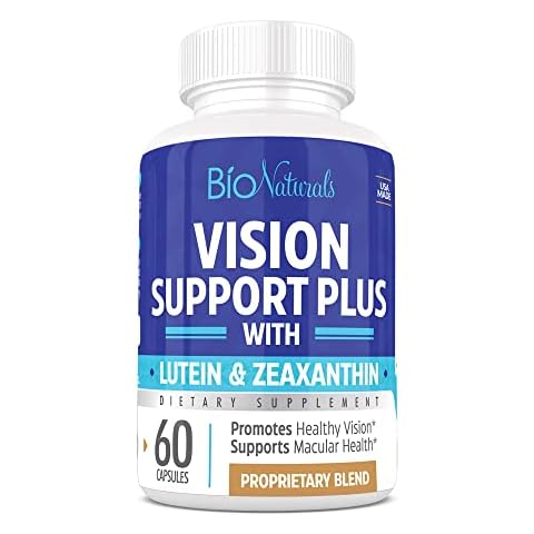 Bio Naturals Eye Vitamin Supplement with Lutein, Zeaxanthin, Lycopene, Bilberry, Quercetin & More - All Natural Proprietary Blend Supports Vision & Macular Health - 60 Veggie Capsules Cover