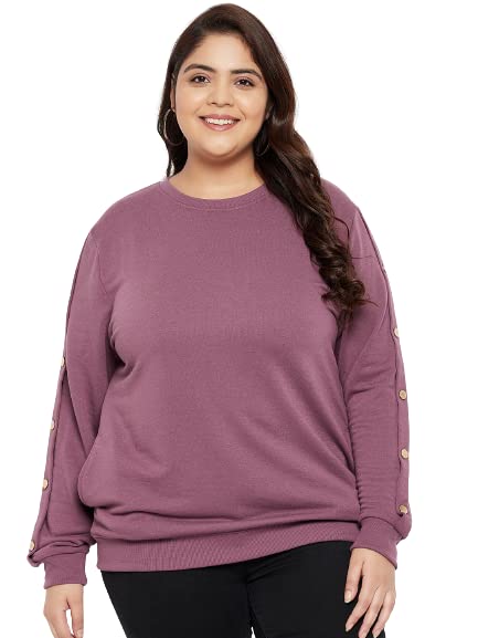 Image of AUSTIVO Women Solid Sweatshirt