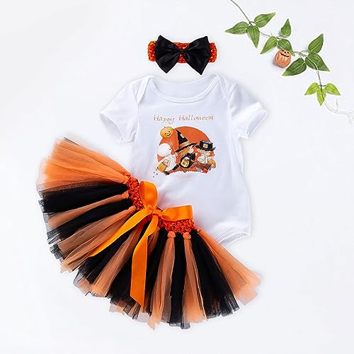 Fantasia de tule para meninas de 0 a 24 meses com estampa de desenho animado para meninas de 0 a 24