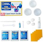 National Geographic JM80597U Définir l'âge des sciences éducatives 8+ avec 5 Des expériences impressionnantes STEM Jouets Cadeaux pour 8+ Garçons et filles de l'année, Kit Chimie des Réactions Cool