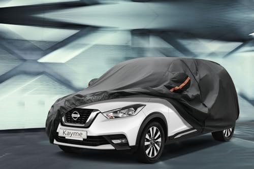 Image of Kayme 7 Layers SUV Car Cover Custom Fit for Nissan Kicks (2017-2025) Waterproof All Weather for Automobiles, Outdoor Full Cover Rain Sun UV Protection.Black