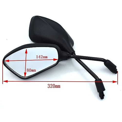 Espejo retrovisor de motocicleta universal 10mm izquierdo derecho negro MT-09 5