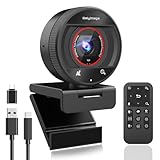 Galyimage 2K Webcam for pc with AI,Web Camera/8X Digital Zoom Computer Camera with USB 3.0/HDR/Dual Noise-Cancelling Mics，Zoom/Teams/Skype/Facetime/Meeting