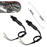 Anyhut 2 PCS Motorcycle Switch Spring Kit, 2 Wire Golf Cart Brake Light Switch, Replacement Accessory for Motorcycle Brake Light Switch, Universal for Most Cars Motorcycles (Black)