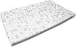 Cosco Kids, Colchonete para Berço, TAM 2 (95x61x4), Branco Estampado