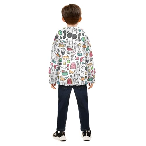 Pet Toys Girls Fleece Jacket Girls Fall Jacket Boys Coats Zip Up Hoodie Children Sherpa Warm Outerwear 2-10T4