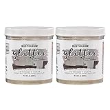 Rust-Oleum 323860 Glitter Interior Wall Paint Iridescent Clear 28 Ounce 2 Pack