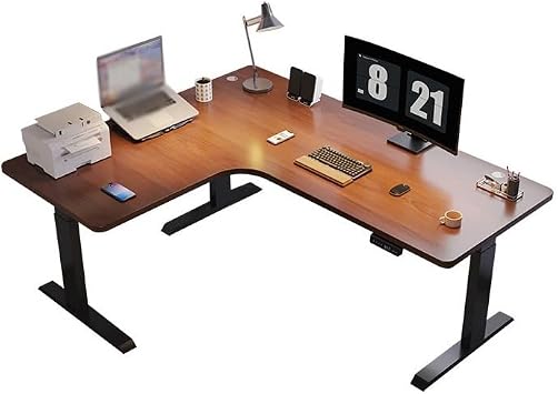 Computer Desk Corner L-Shaped Smart Electric Lift Table for Gamers, Office Workbench Office Desks160cm