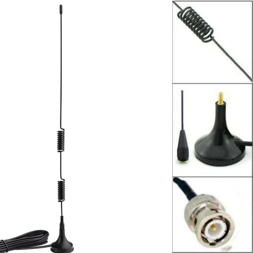 Amazon.com: VHF UHF Police Scanner Antenna Magnetic Base BNC Male