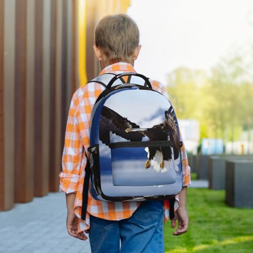 Sac à dos ordinateur imprimé aigle noir taille unique pour cabine