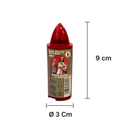Elektrischer Votivkerz Stilo Ø 3 cm - H 9 cm - Batterien enthalten - Lebensdauer 120 Tage