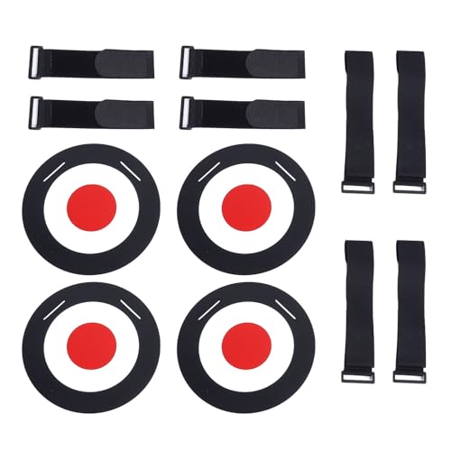 JAOCDOEN 4PCS Soccer Goal Target Discs Soccer Goal Target Soccer Targets Discs Set ABS Soccer Goal Target Training Equipment with Straps for Sports Training