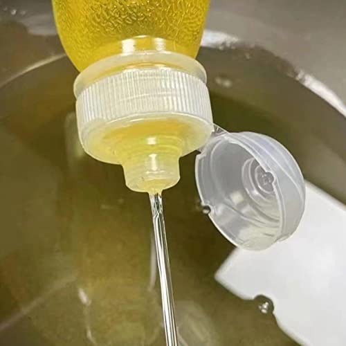 vepoty Plastic Squeeze Bottle 2pcs 500ml Refillable Clear Condiment Squeeze Bottle Seasoning Dispenser Bottle for Oil Honey - Image 2