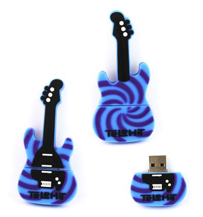 8GB Novelty Cool Blue Black Guitar USB Flash Key Pen Drive Memory Stick Gift UK