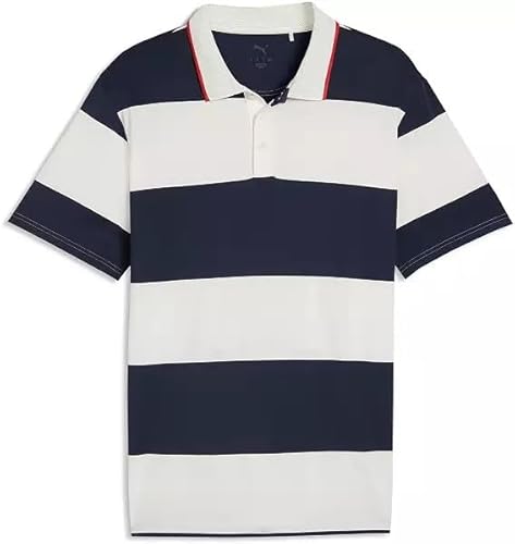 Puma CLOUDSPUN Rugby Warm White/Deep Navy/Candy Apple Shirt Men M